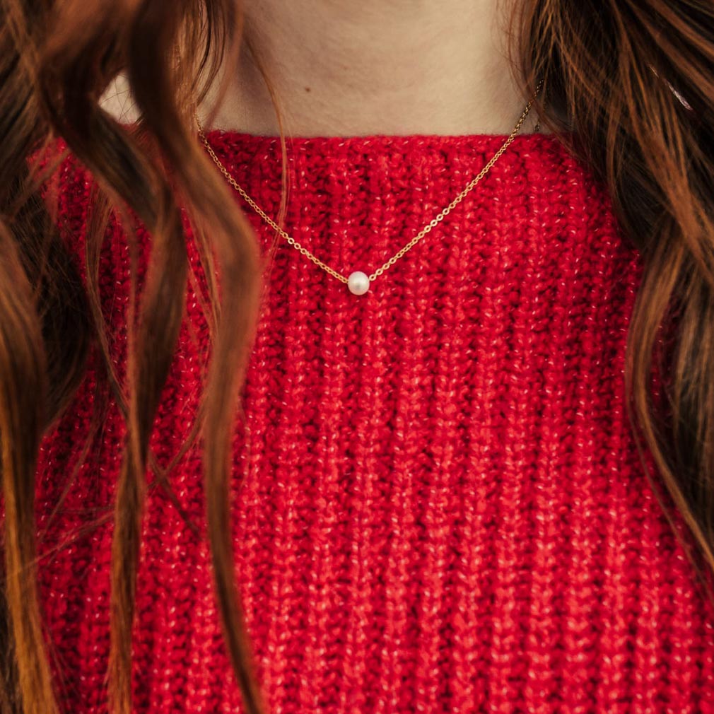 Pearl Baptism Necklace - DBS-MJ245