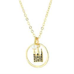 Gold I Love to See the Temple Necklace 
