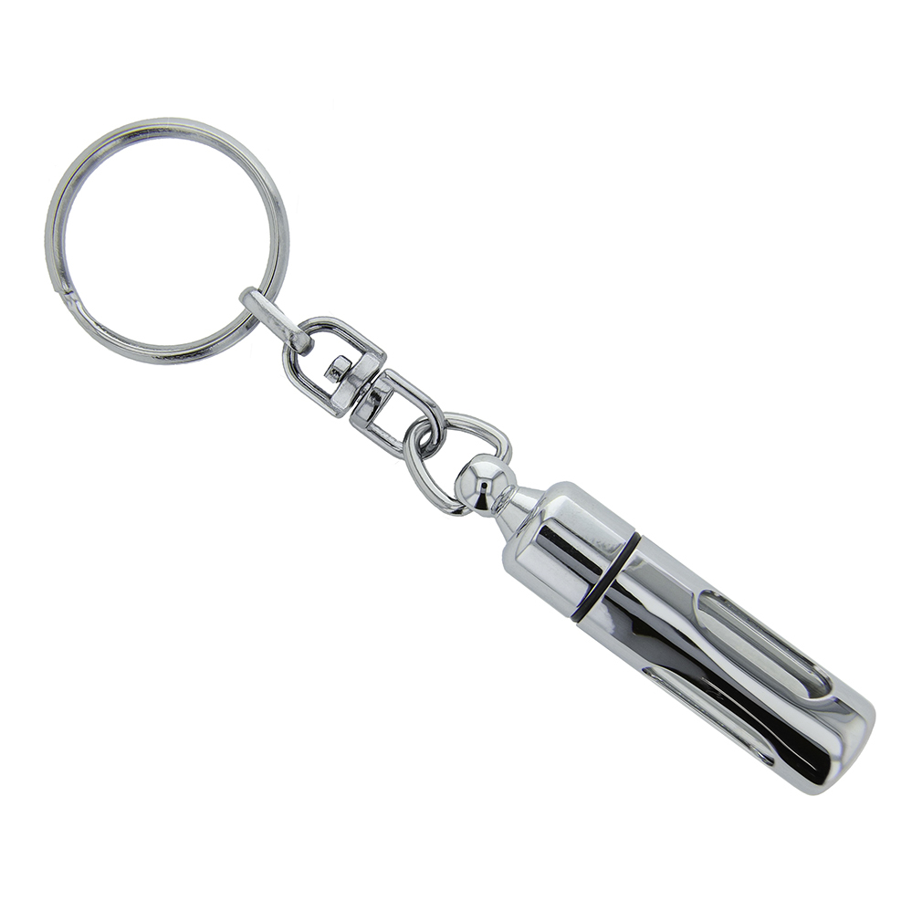 Silver See-Thru Oil Vial - EMA-73208