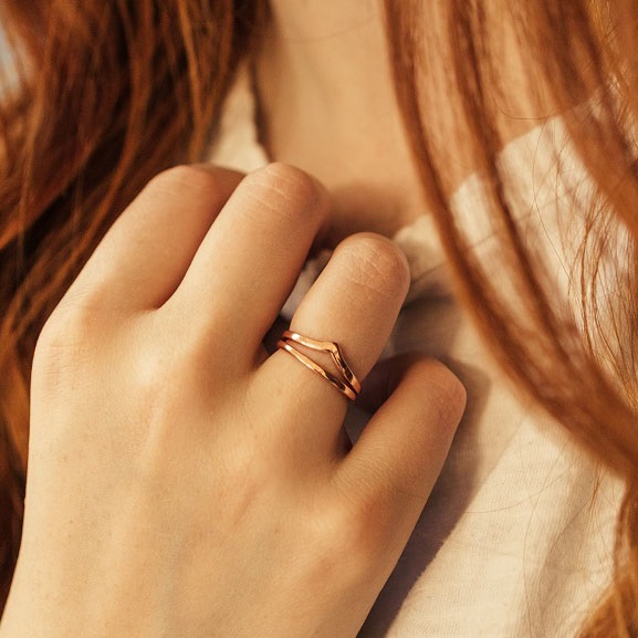 Adjustable Chevron Ring - LDP-ADJCR