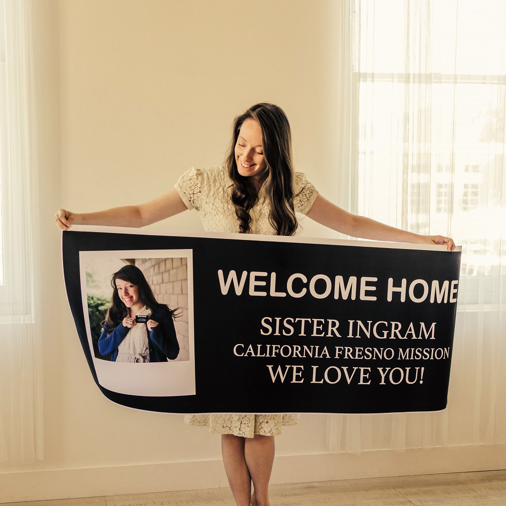 Black Tag Photo Missionary Welcome Home Banner - LDP-MSPST-PHOTO-BLKTG