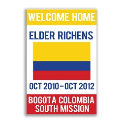 Handheld Flag Missionary Welcome Home Sign - Elder