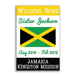 Handheld Flag Missionary Welcome Home Sign - Sister