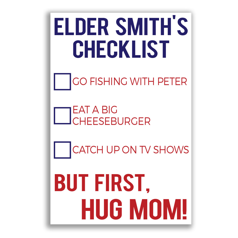 Handheld Checklist Missionary Welcome Home Sign - LDP-MSPST336