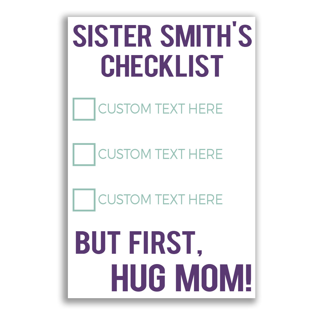Handheld Checklist Missionary Welcome Home Sign - LDP-MSPST336