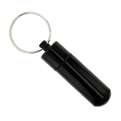 Black Aluminum Oil Vial