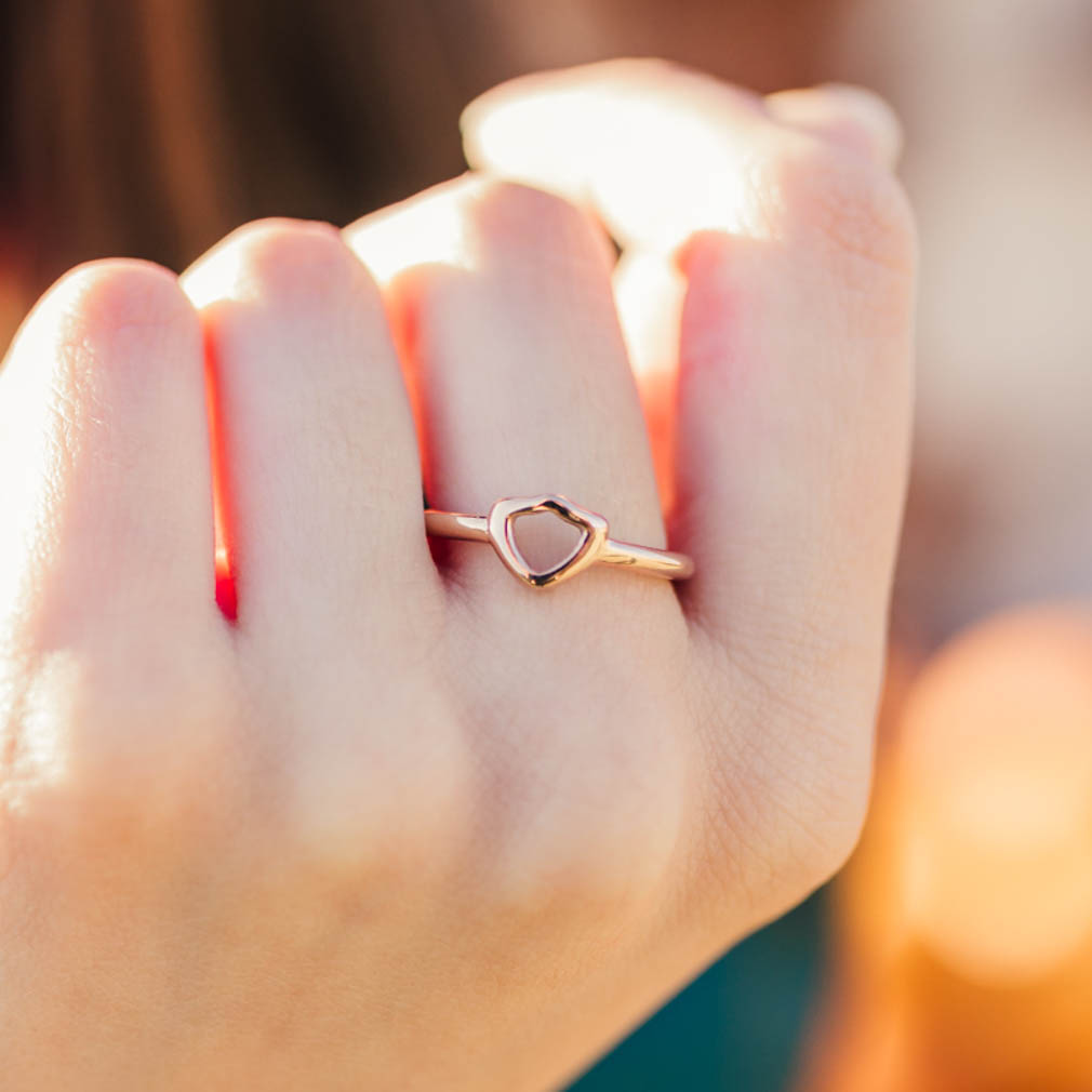Open Shield CTR Ring - Rose Gold - LDP-RNGOS55