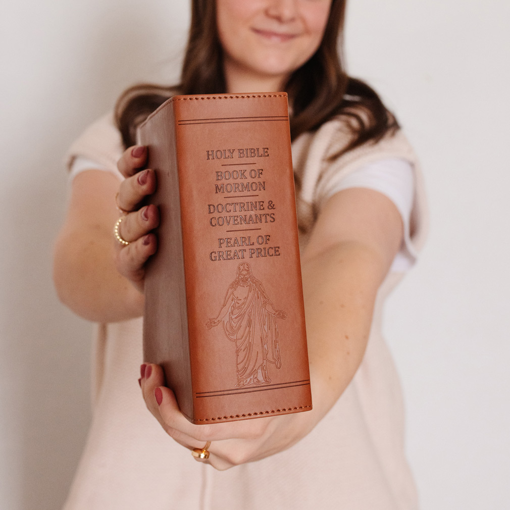 Hand-Bound Simulated Leather Quad - Bark Brown - LDP-HB-RQ-BB