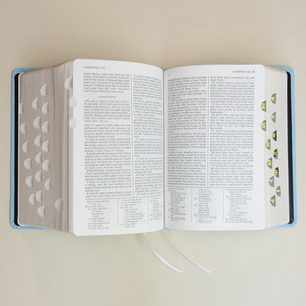 Hand-Bound Simulated Leather Quad - Breezy Blue - LDP-HB-RQ-BRBL