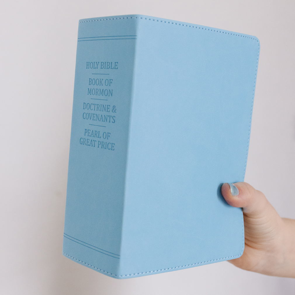 Hand-Bound Simulated Leather Quad - Breezy Blue - LDP-HB-RQ-BRBL