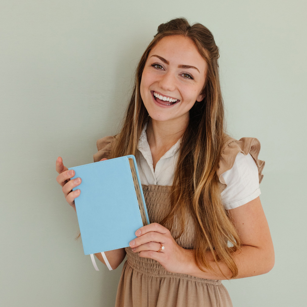 Hand-Bound Simulated Leather Quad - Breezy Blue - LDP-HB-RQ-BRBL