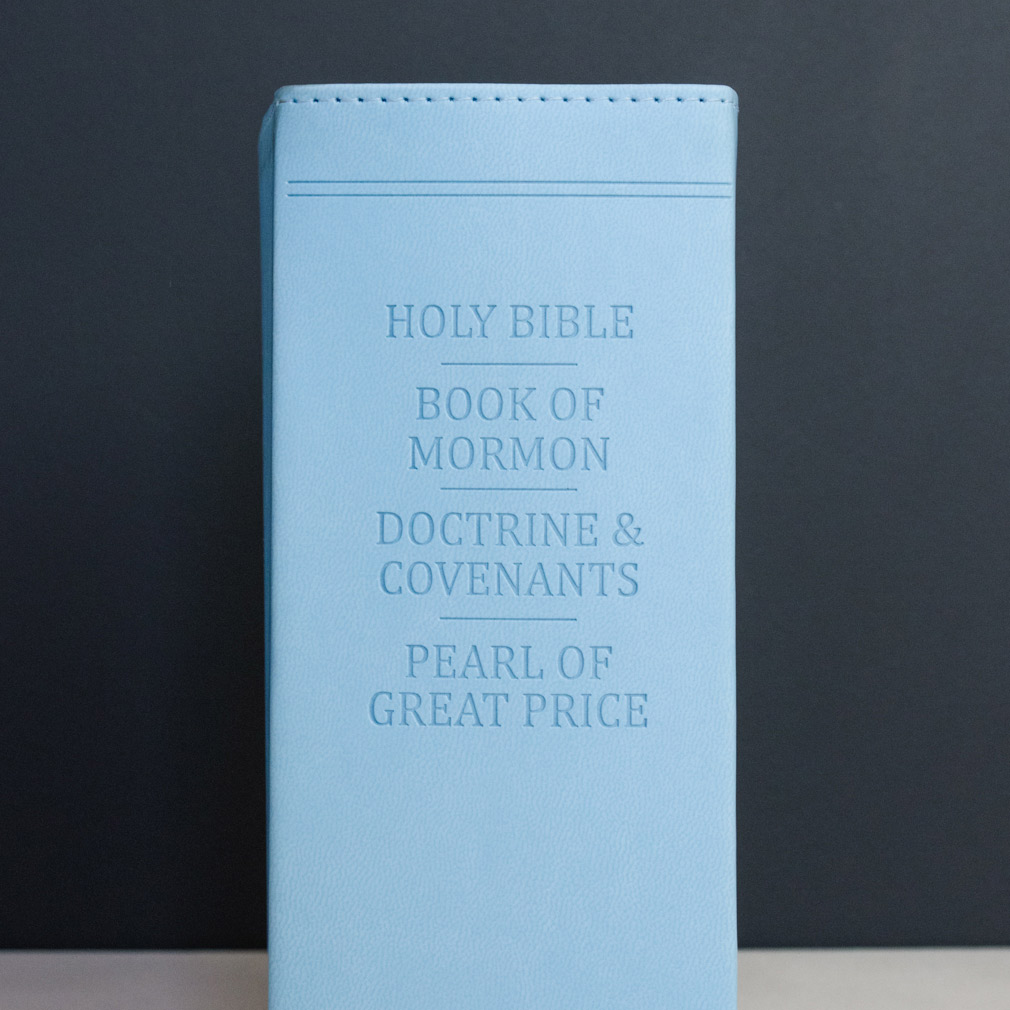 Hand-Bound Simulated Leather Quad - Breezy Blue - LDP-HB-RQ-BRBL