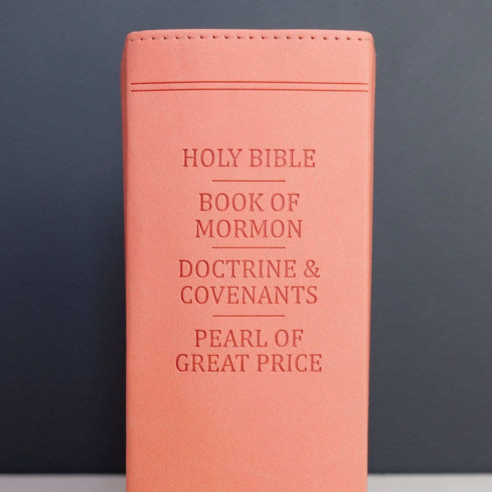 Hand-Bound Simulated Leather Quad - Coral Pink - LDP-HB-RQ-CP