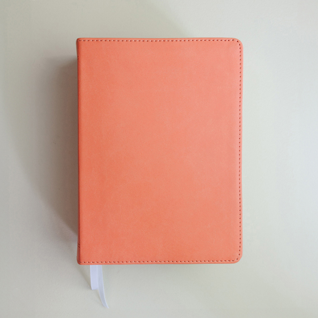 Hand-Bound Simulated Leather Quad - Coral Pink - LDP-HB-RQ-CP
