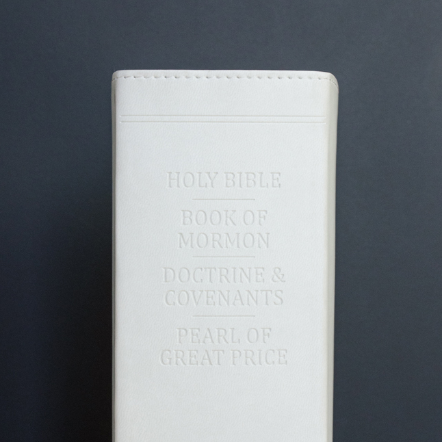 Hand-Bound Simulated Leather Quad - Cloud White - LDP-HB-RQ-CW