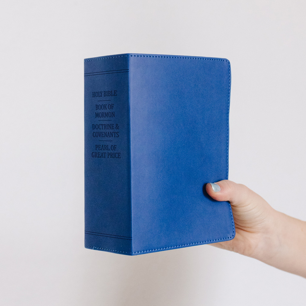 Hand-Bound Simulated Leather Quad - Mountain Blue - LDP-HB-RQ-MB