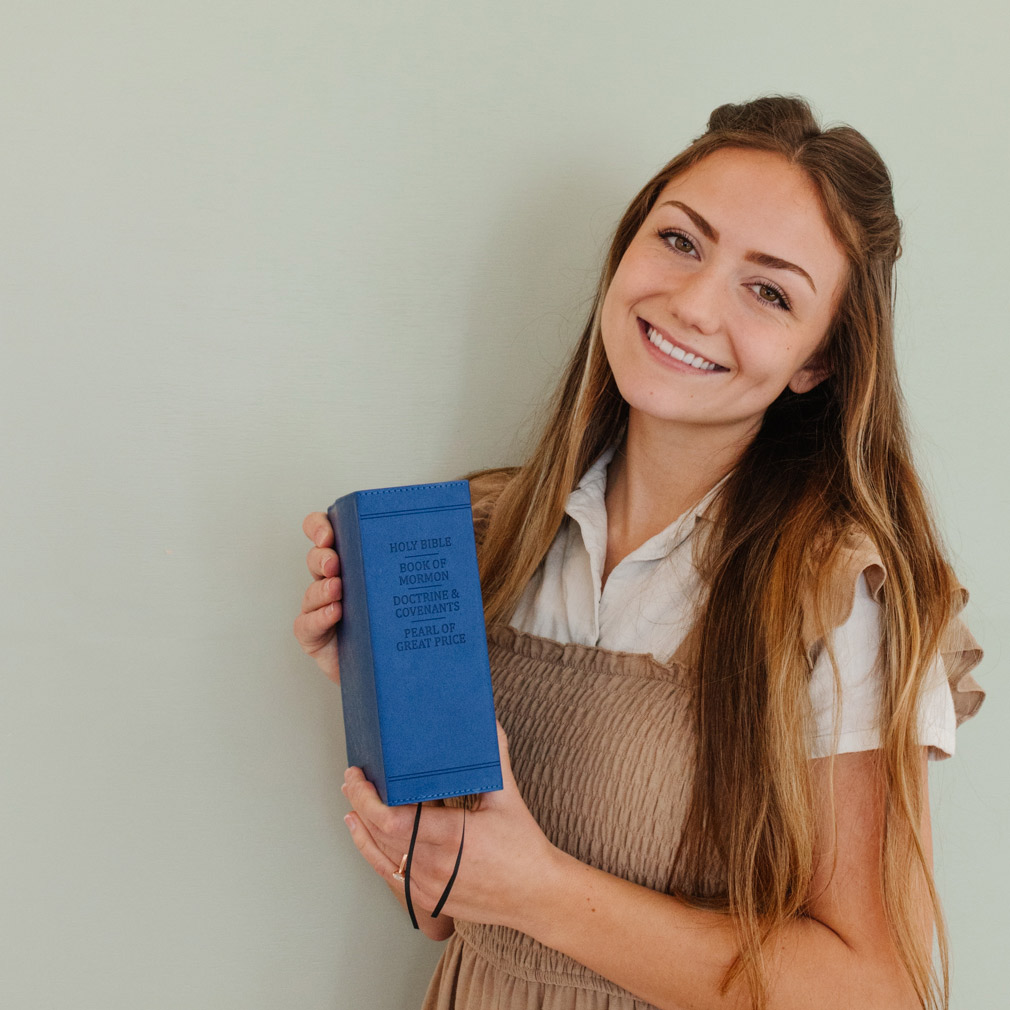 Hand-Bound Simulated Leather Quad - Mountain Blue - LDP-HB-RQ-MB