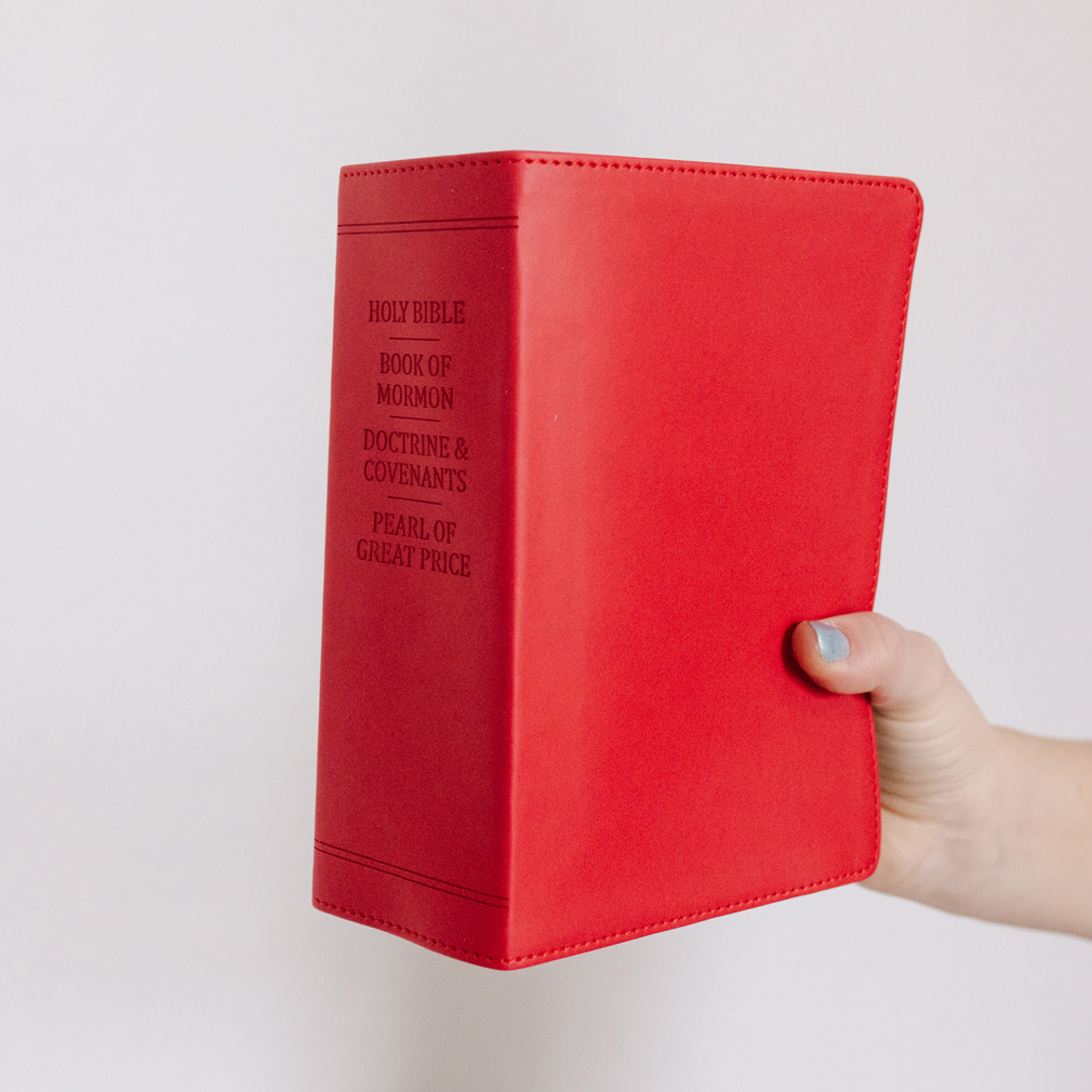 Hand-Bound Simulated Leather Quad - Patriot Red - LDP-HB-RQ-PR