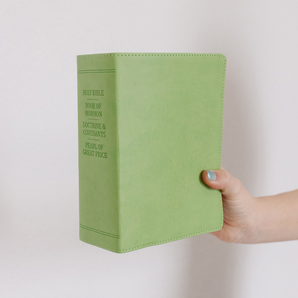 Hand-Bound Simulated Leather Quad - Spring Green - LDP-HB-RQ-SG