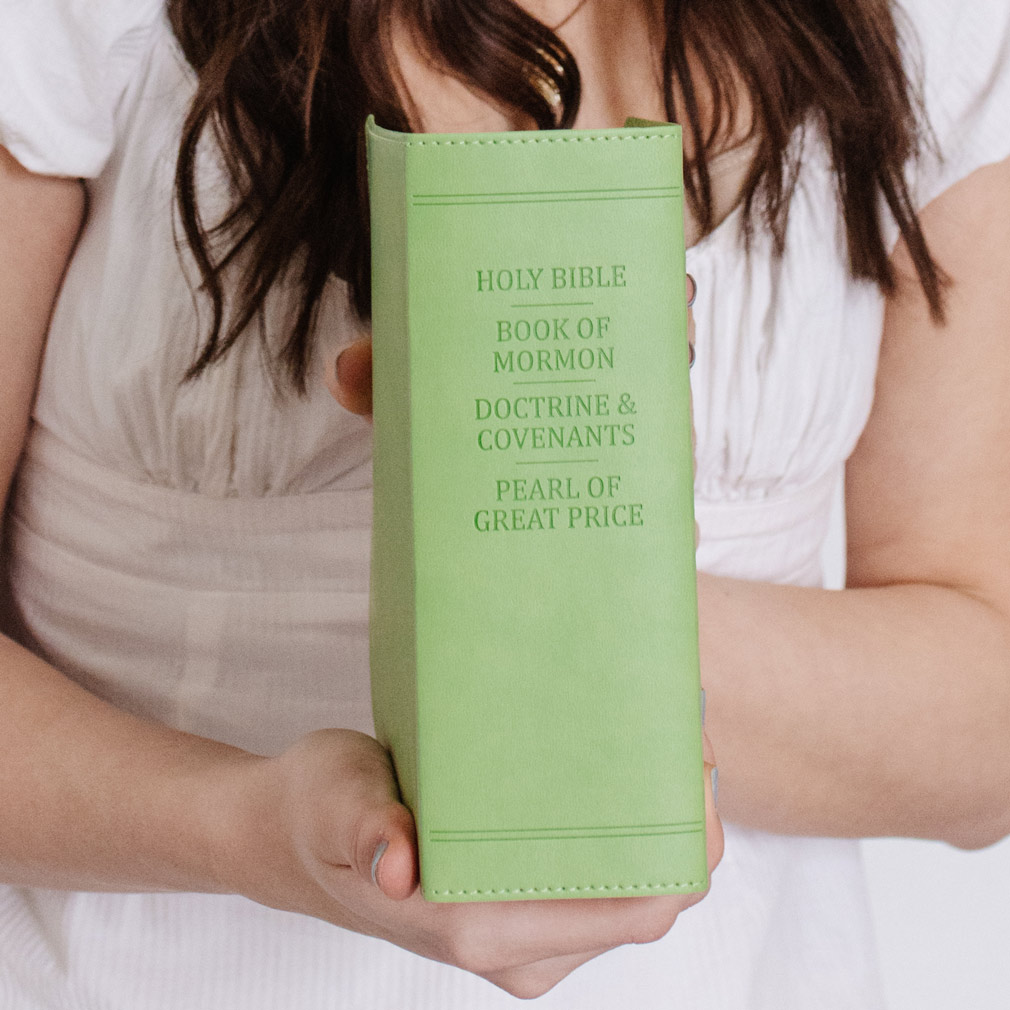 Hand-Bound Simulated Leather Quad - Spring Green - LDP-HB-RQ-SG