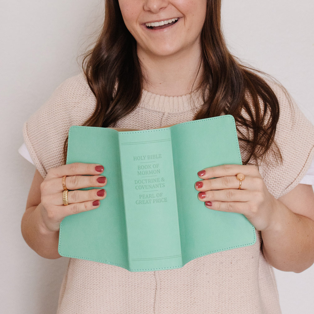 Hand-Bound Simulated Leather Quad - Tropical Turquoise - LDP-HB-RQ-TT