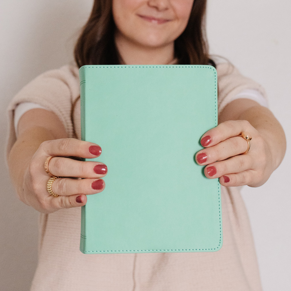 Hand-Bound Simulated Leather Quad - Tropical Turquoise - LDP-HB-RQ-TT