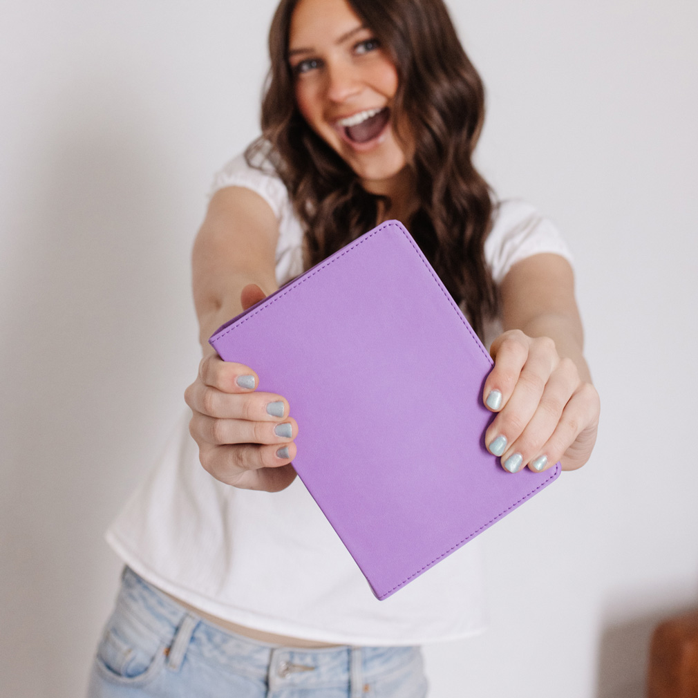 Hand-Bound Simulated Leather Quad - Wisteria Purple - LDP-HB-RQ-WP