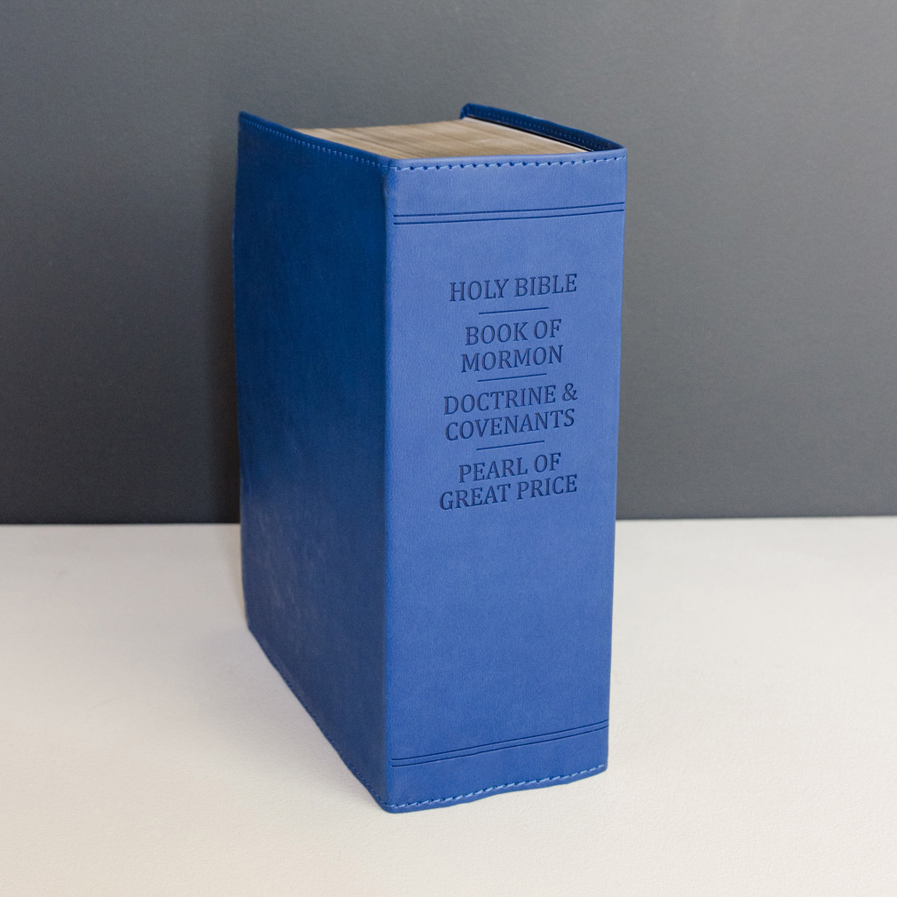 Hand-Bound Simulated Leather Quad - Mountain Blue - LDP-HB-RQ-MB