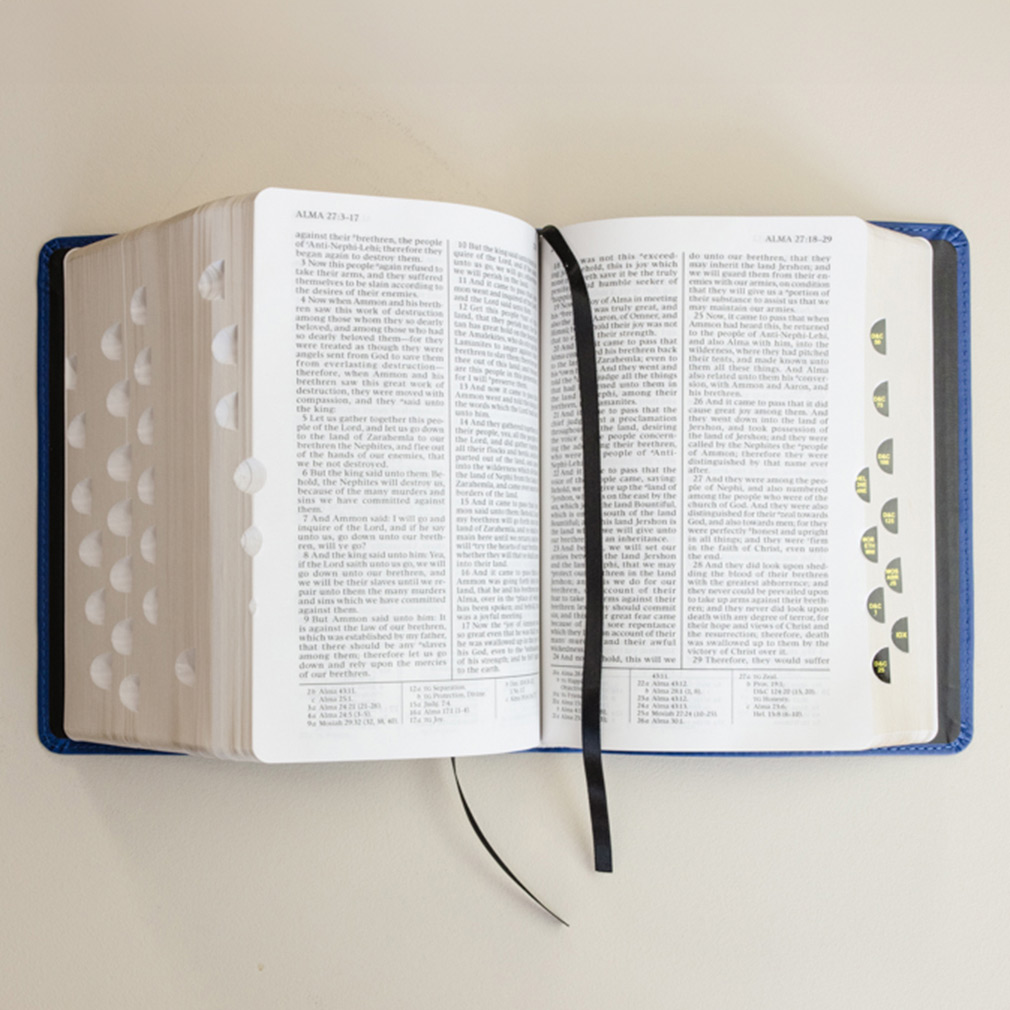 Hand-Bound Simulated Leather Quad - Mountain Blue - LDP-HB-RQ-MB
