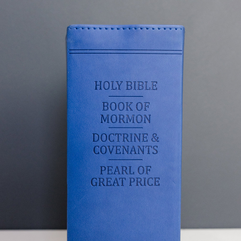 Hand-Bound Simulated Leather Quad - Mountain Blue - LDP-HB-RQ-MB