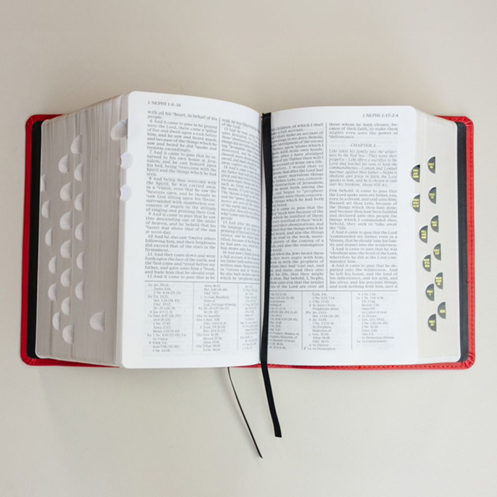 Hand-Bound Simulated Leather Quad - Patriot Red - LDP-HB-RQ-PR