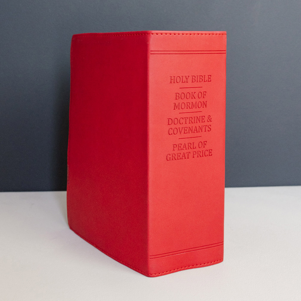 Hand-Bound Simulated Leather Quad - Patriot Red - LDP-HB-RQ-PR