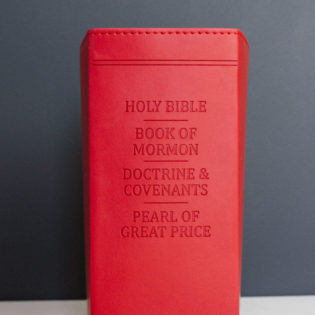 Hand-Bound Simulated Leather Quad - Patriot Red - LDP-HB-RQ-PR