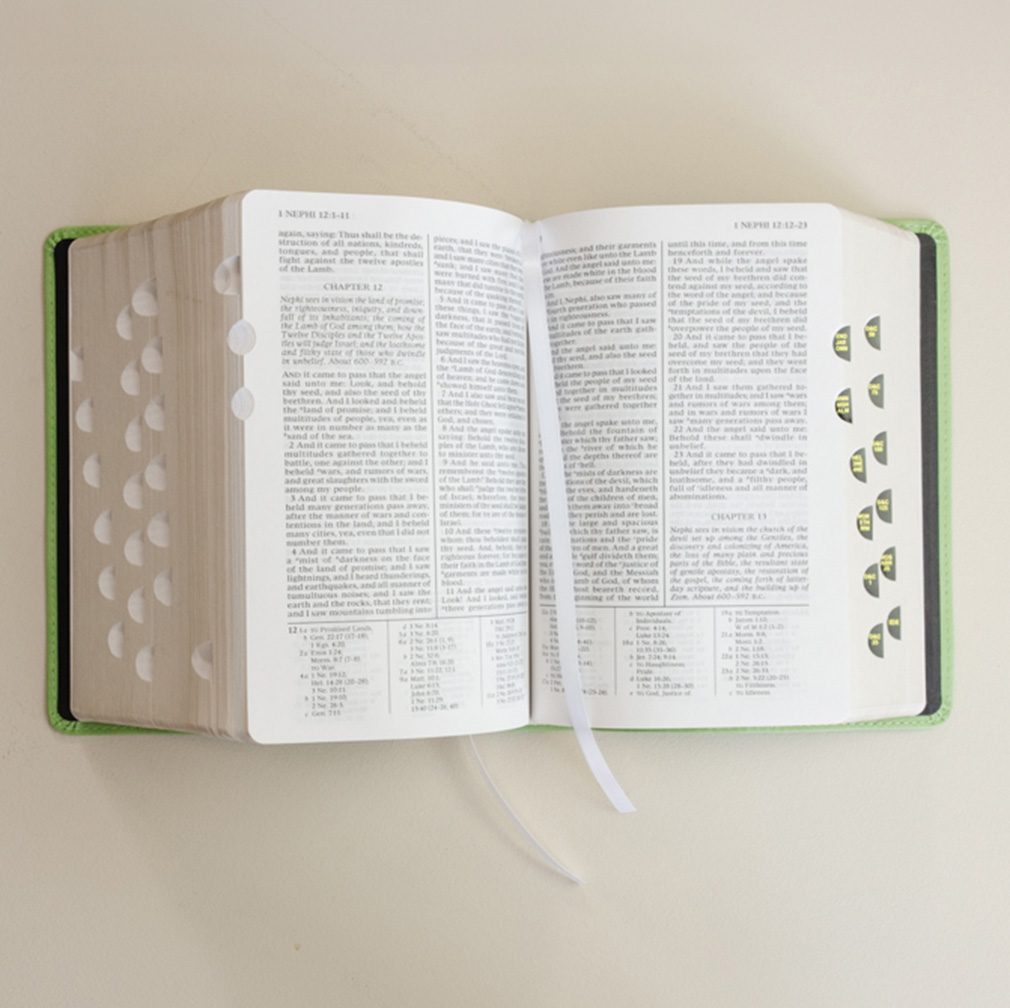 Hand-Bound Simulated Leather Quad - Spring Green - LDP-HB-RQ-SG