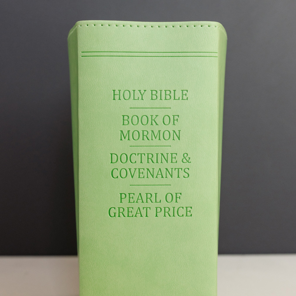 Hand-Bound Simulated Leather Quad - Spring Green - LDP-HB-RQ-SG