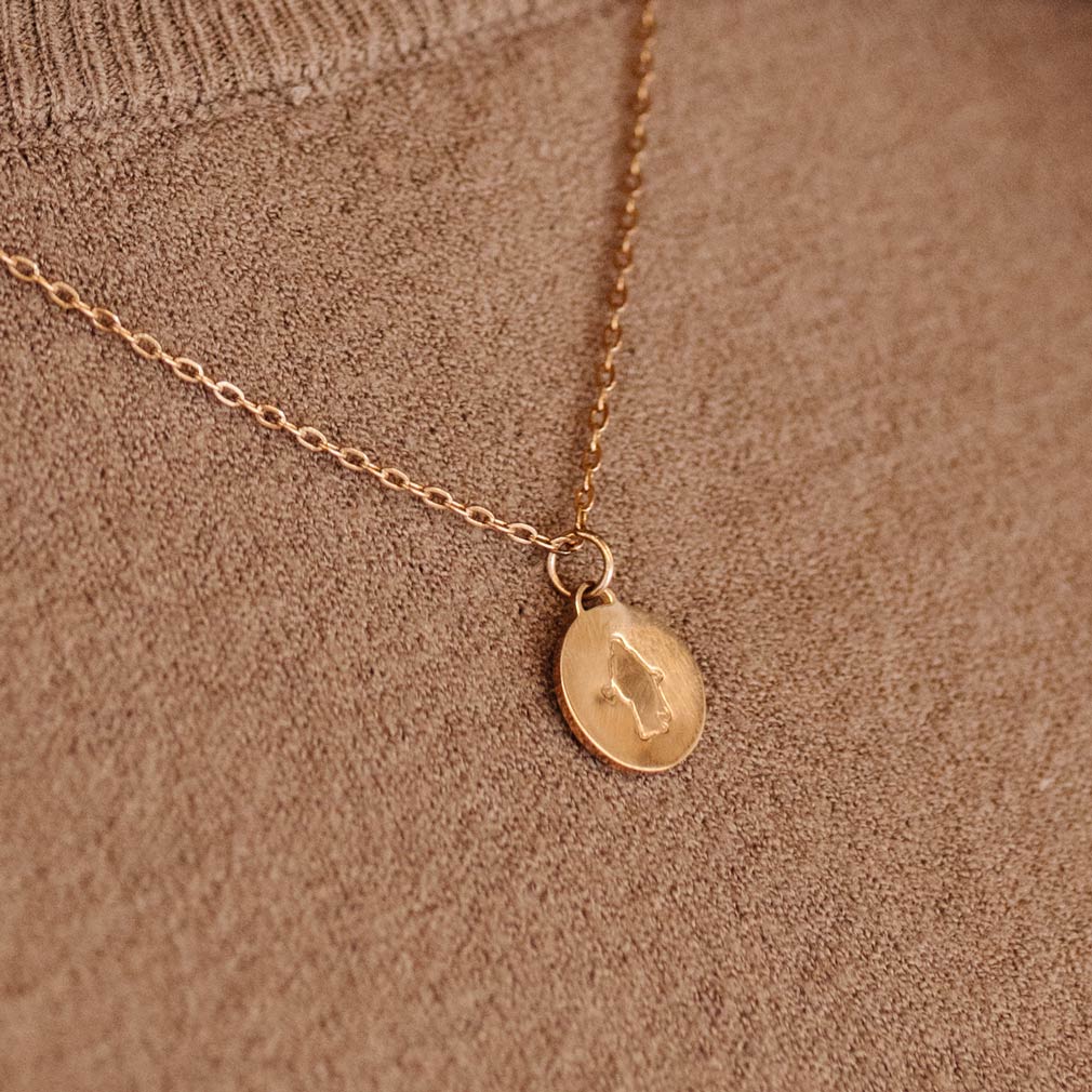 Stamped Christus Charm Necklace - LDP-CHRIST-STAMP