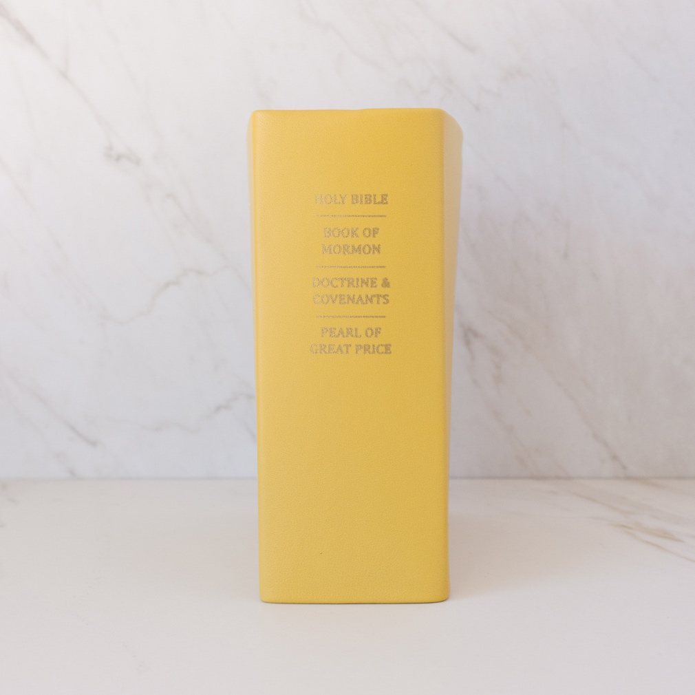 Pre-Made Hand-Bound Genuine Leather Quad - Buttercup Yellow - LDP-HB-RQ-BCY-PM