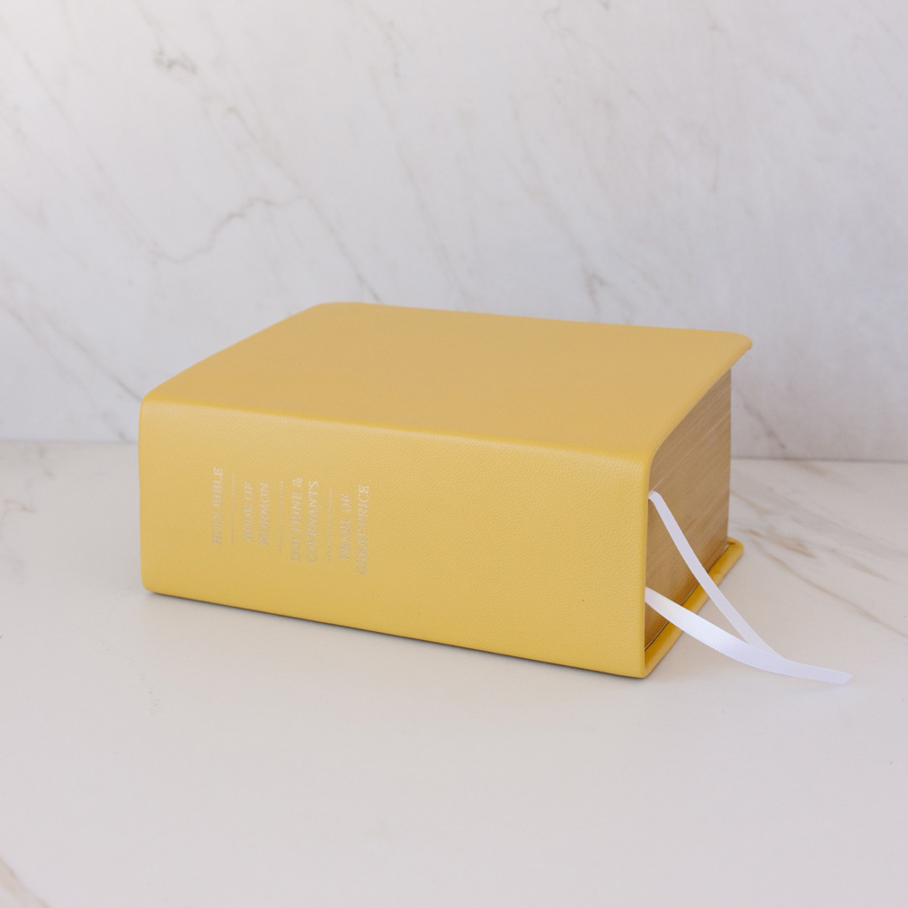 Pre-Made Hand-Bound Genuine Leather Quad - Buttercup Yellow - LDP-HB-RQ-BCY-PM