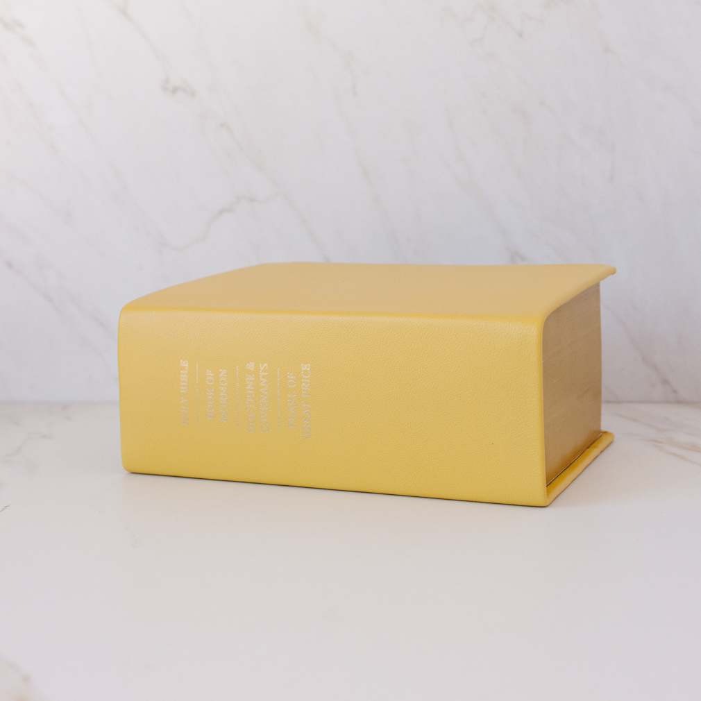 Pre-Made Hand-Bound Genuine Leather Quad - Buttercup Yellow - LDP-HB-RQ-BCY-PM