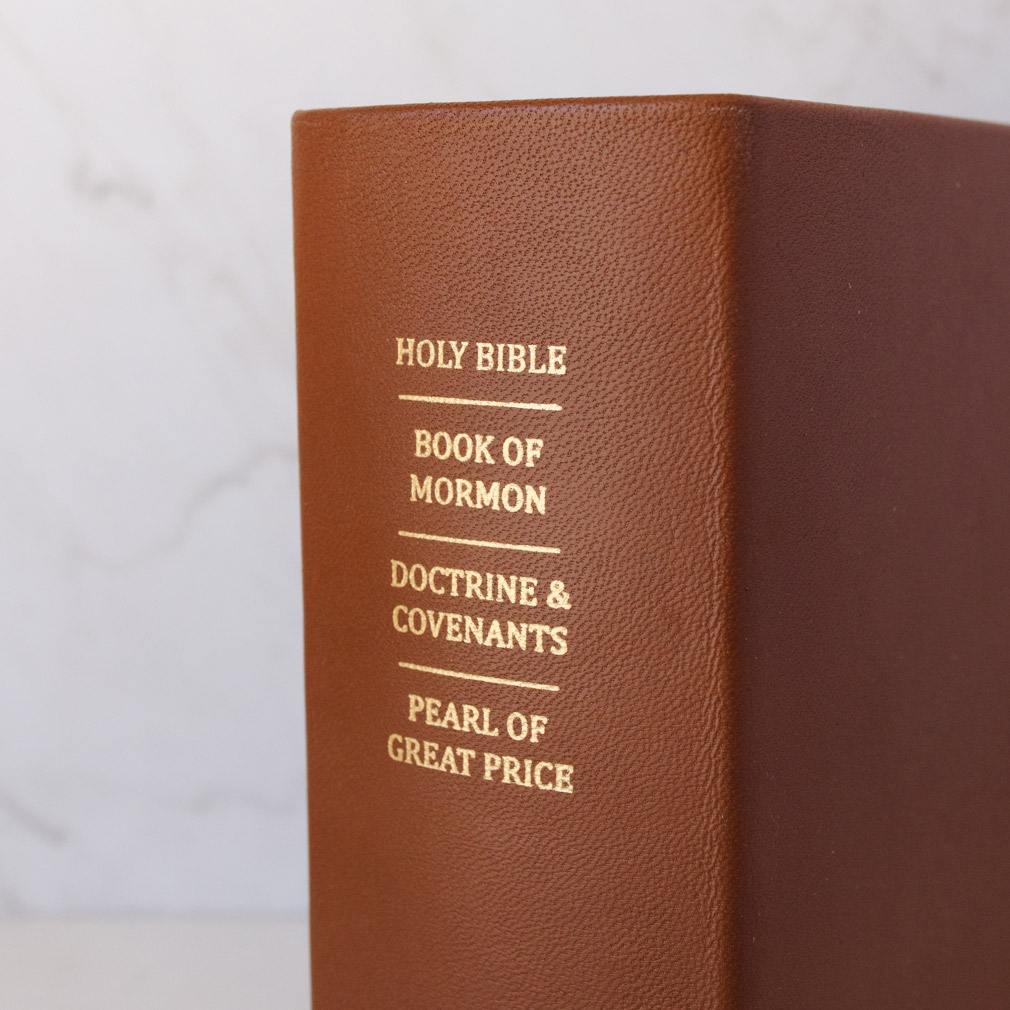 Pre-Made Hand-Bound Genuine Leather Quad - Caramel Brown - LDP-HB-RQ-CBR-PM