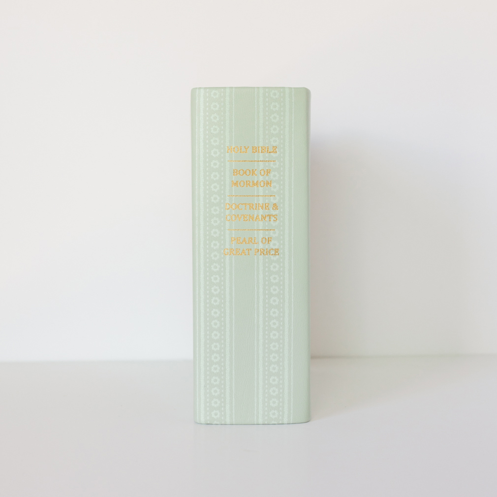 Hand-Bound Genuine Leather Quad - Meadow Ribbon - LDP-HB-RQ-MR