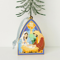 Nativity Enamel Ornament Nativity ornament, Christian Christmas ornament, Christ-centered Christmas décor, Holy Family ornament, religious Christmas gift, enamel nativity ornament, LDS Christmas ornament, Mary Joseph Jesus ornament