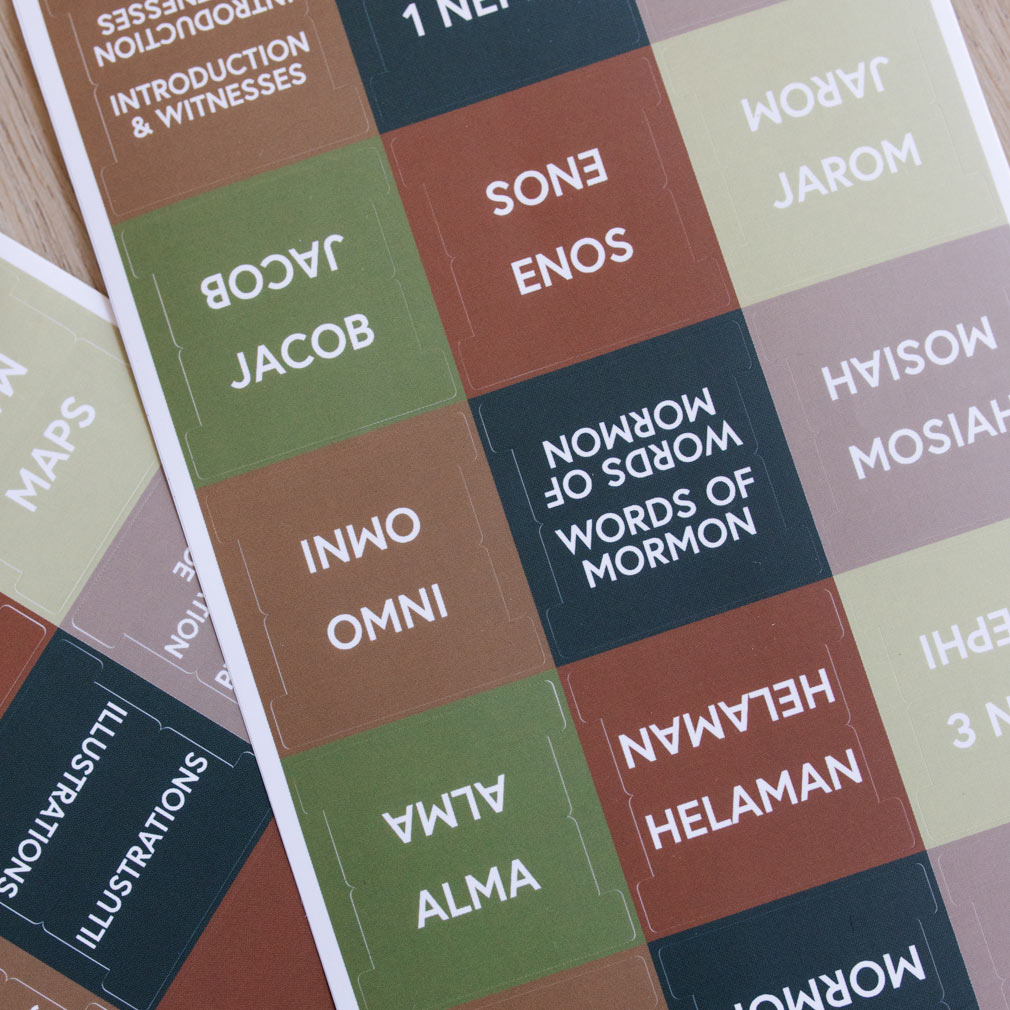 Book of Mormon Scripture Tabs - Earth Tones - LDP-TAB-BOM-ET