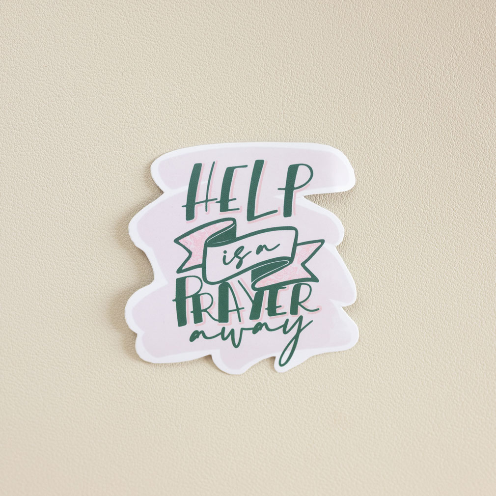Help is a Prayer Away Vinyl Sticker - LDP-VS-HPA