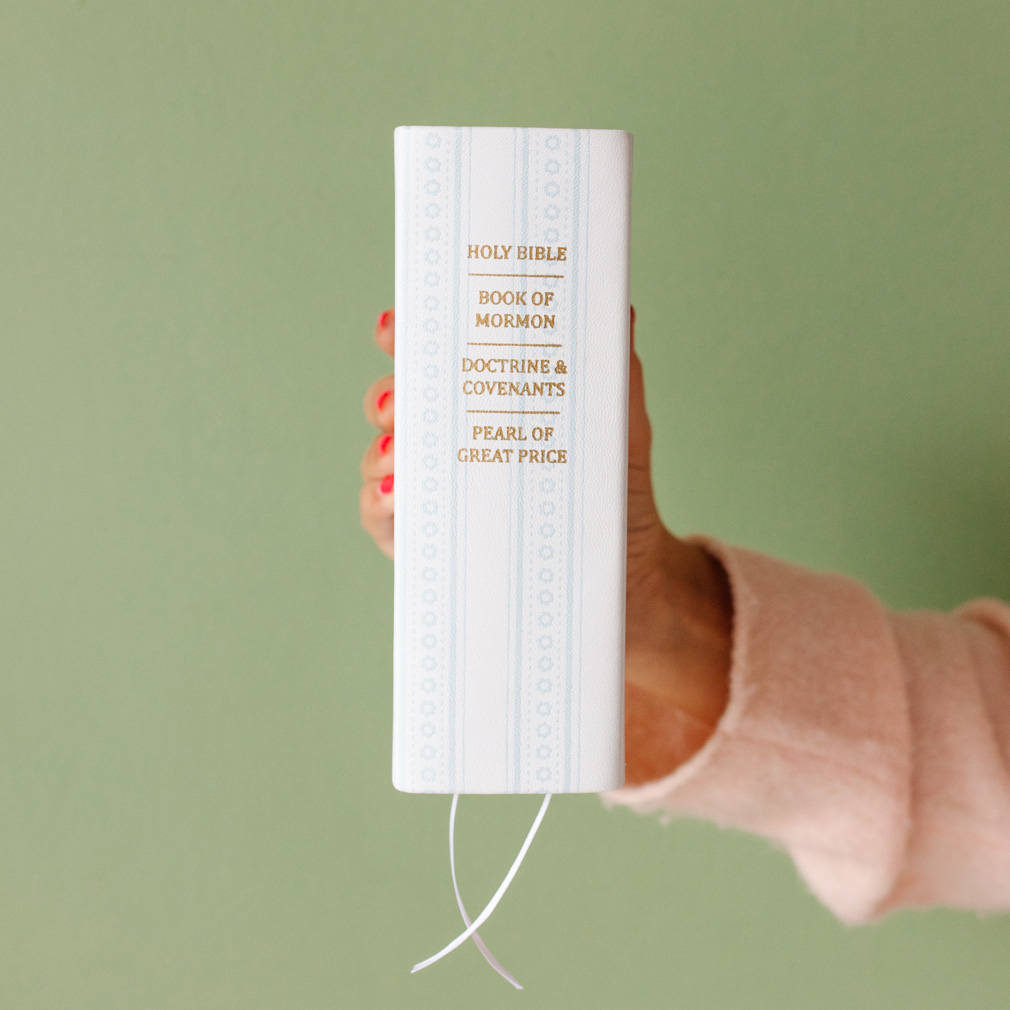 Hand-Bound Genuine Leather Quad - Cloud Ribbon - LDP-HB-RQ-CR