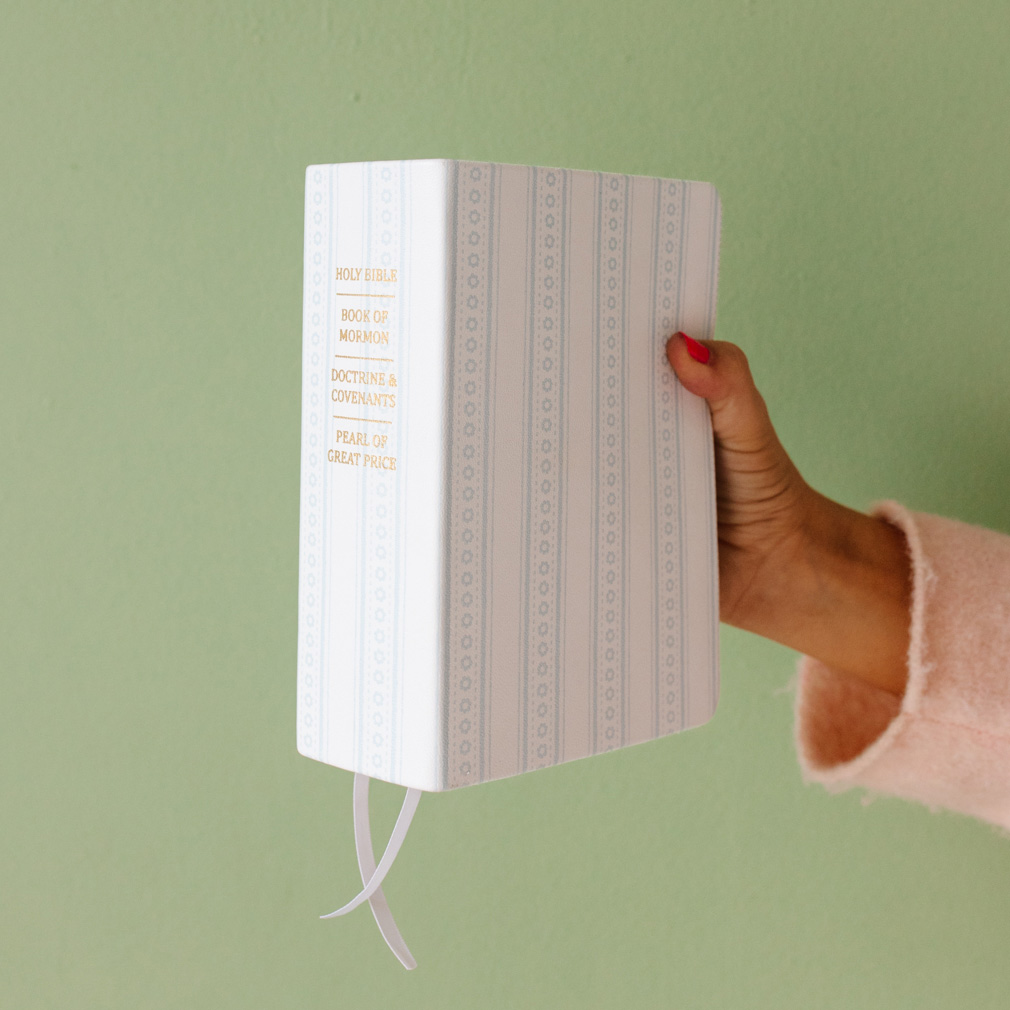 Hand-Bound Genuine Leather Quad - Cloud Ribbon - LDP-HB-RQ-CR