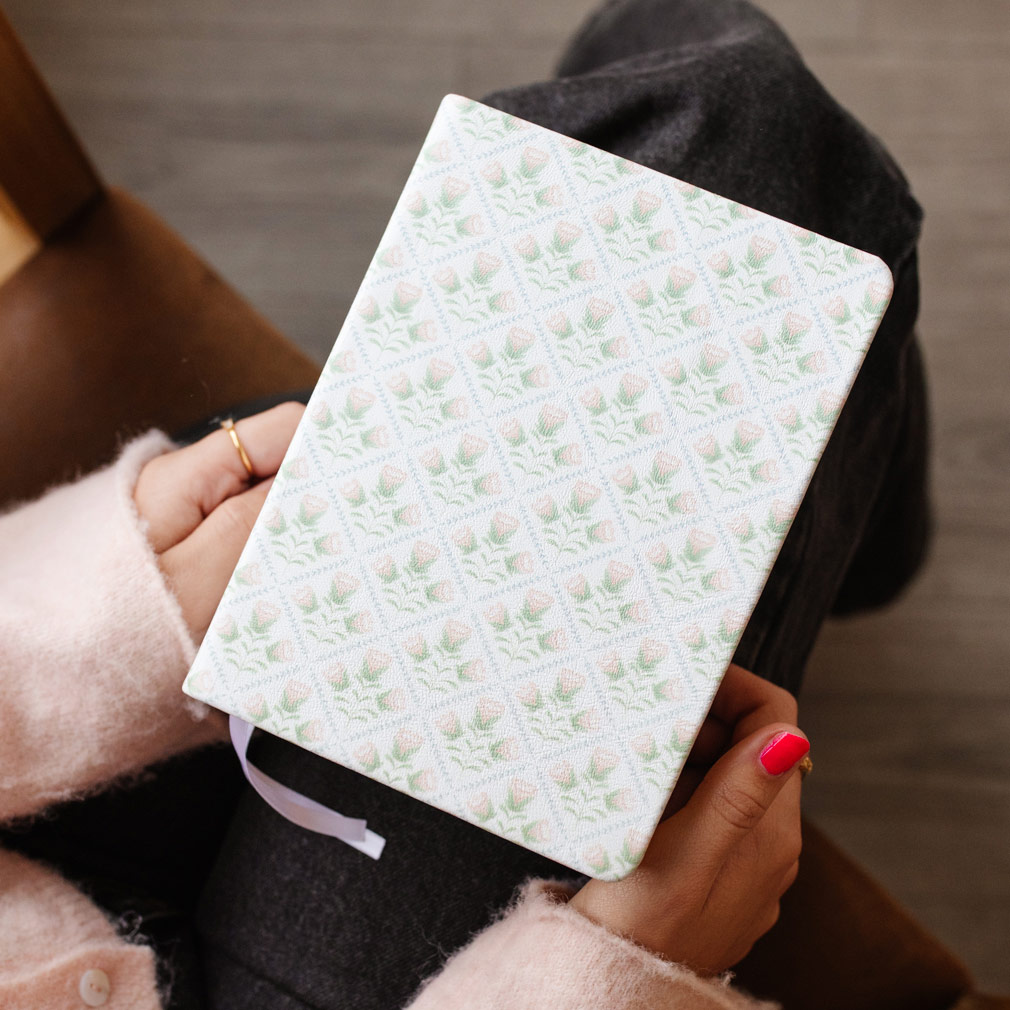 Hand-Bound Genuine Leather Quad - Heirloom Floral - LDP-HB-RQ-HF