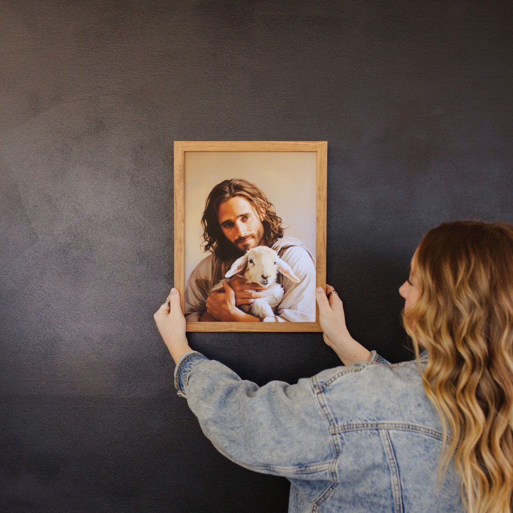 The Shepherd's Embrace - Framed/Unframed Wall Art - LDP-ART-DA-SE