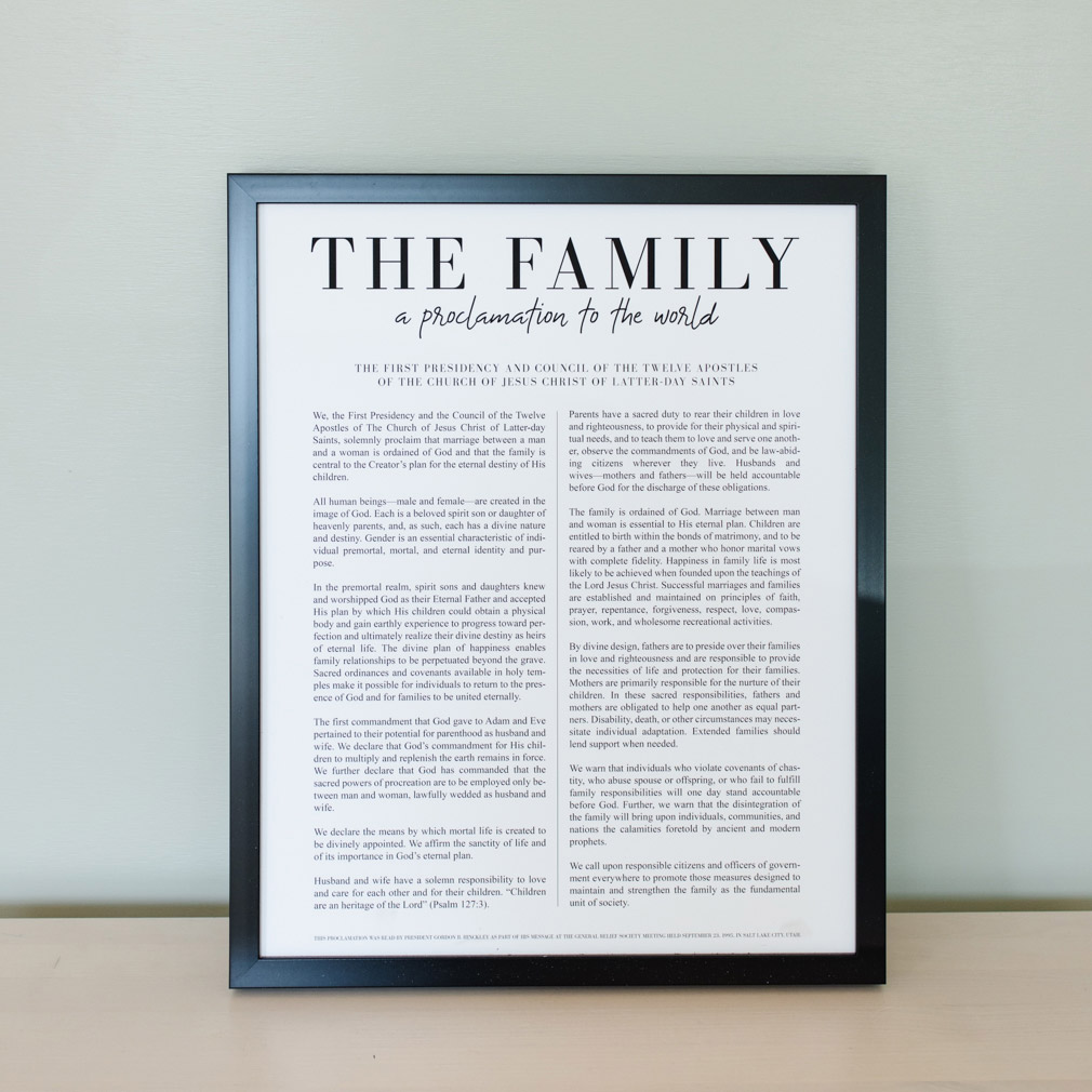 Classic Family Proclamation - Framed/Unframed - LDP-ART-PRO-FML-CLS