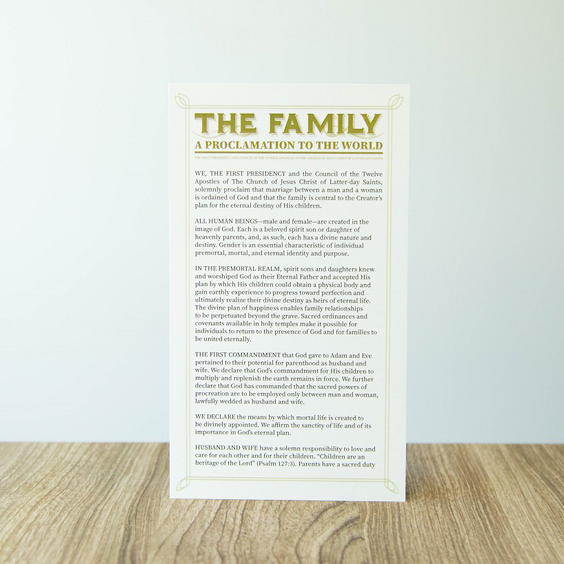 Family Proclamation Bookmark - LDP-BKMK327